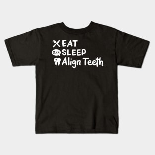 Eat Sleep Align Teeth Kids T-Shirt